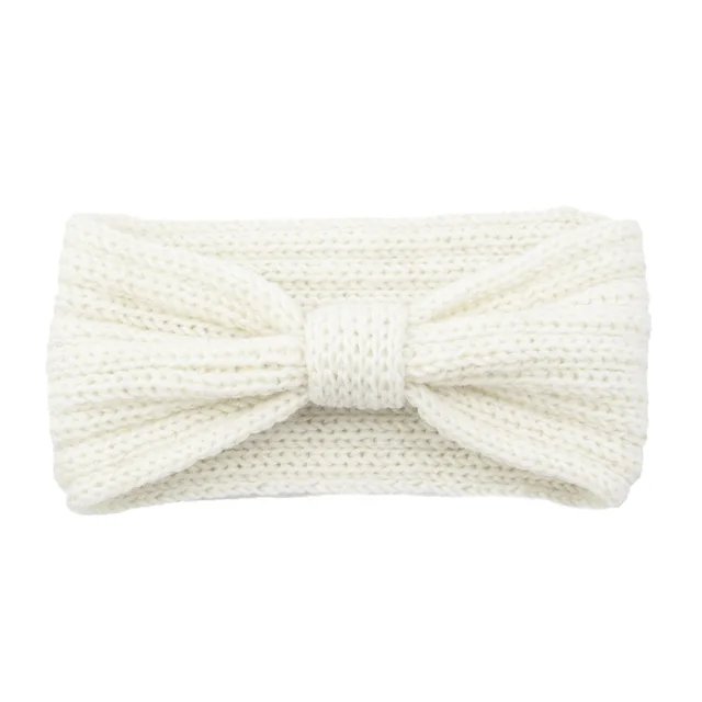 European and American flat stitch bow headband White - Shop at LoveMi