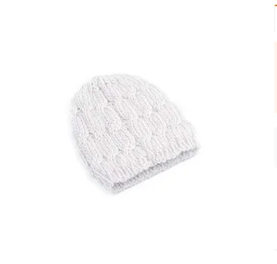 Women's knitted beanie hat White - Shop at LoveMi