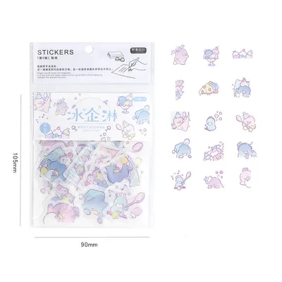 Cute diary decoration hand account small sticker Ice Cream - Shop at LoveMi