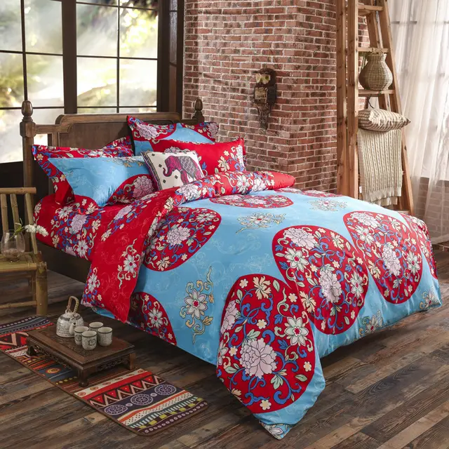 Three piece Set Of Ethnic Printing On Polyester Bed D1.5M - Shop at LoveMi