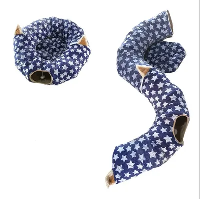 Foldable cat tunnel Blue Star - Shop at LoveMi
