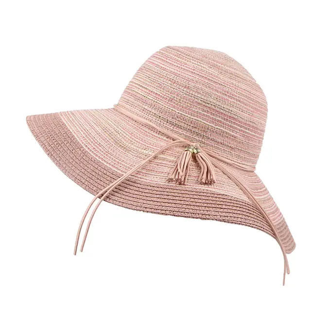 Beach sun hat Leather Pink - Shop at LoveMi
