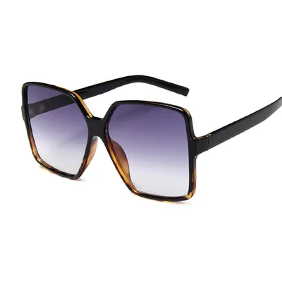 Fashion Black Gradient Sunglasses Summer Black Leopard - Shop at LoveMi