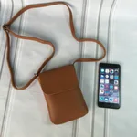 New fashion simple vertical square crossbody bag with magnetic buckle - Brown