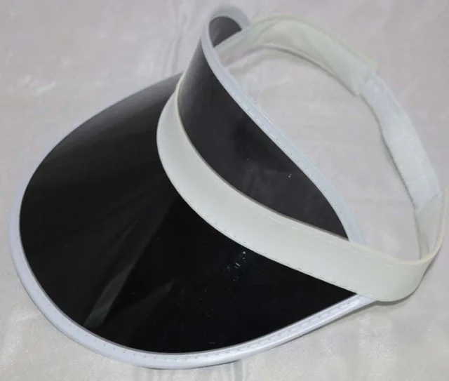Europe and the United States transparent PVC empty top hat transparent candy Harajuku style summer sun hat Black - Shop at LoveMi