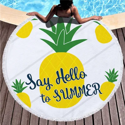 Round printed beach towel shawl beach towel 1 Style 150 X 150Cm - Shop at LoveMi