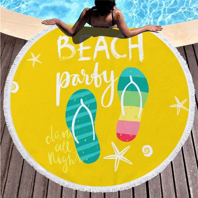Round printed beach towel shawl beach towel 3 Style 150 X 150Cm - Shop at LoveMi