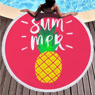 Round printed beach towel shawl beach towel 5 Style 150 X 150Cm - Shop at LoveMi