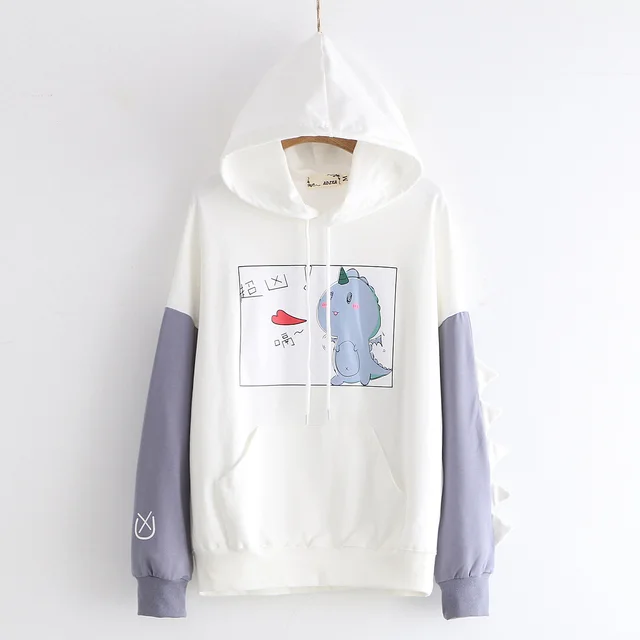 Printed autumn and winter sweater White - Shop at LoveMi