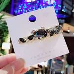 Heavy Metal Hairpin Net Red Diamond Bear Hair Accessories - Grey