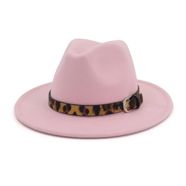 Fedora hat leopard print hat Pink - Shop at LoveMi