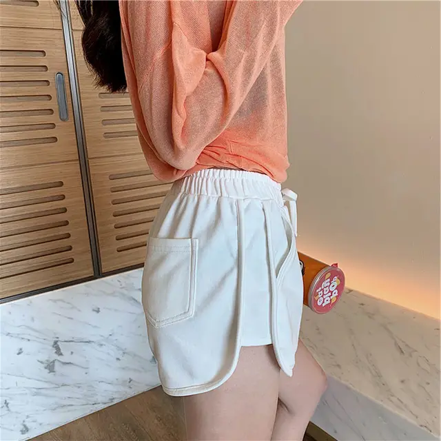Women's casual wide leg shorts White - Shop at LoveMi