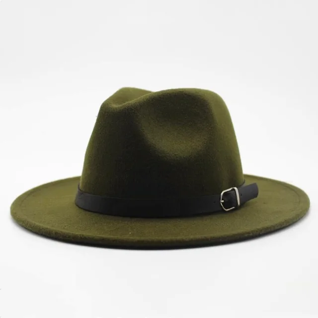 Female retro woolen hat Army Green - Shop at LoveMi