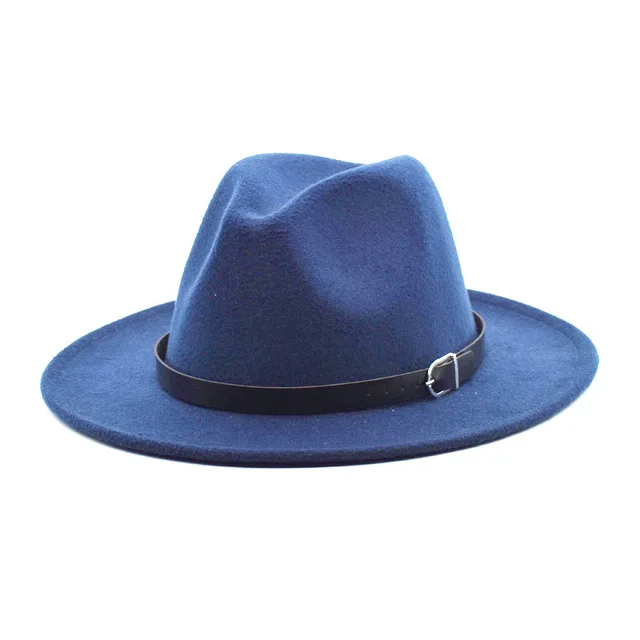 Female retro woolen hat Navy Blue - Shop at LoveMi