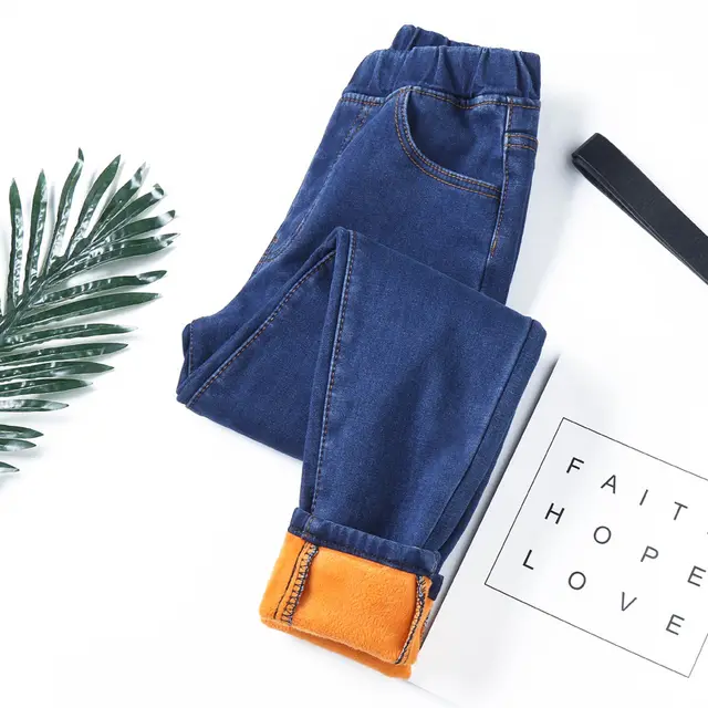Pants with fleece feet Blue - Shop at LoveMi