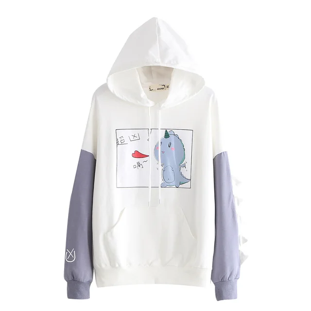 Sweet print autumn and winter sweater White - Shop at LoveMi