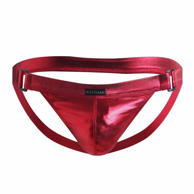 Men's Faux Leather Thong Red - Shop at LoveMi