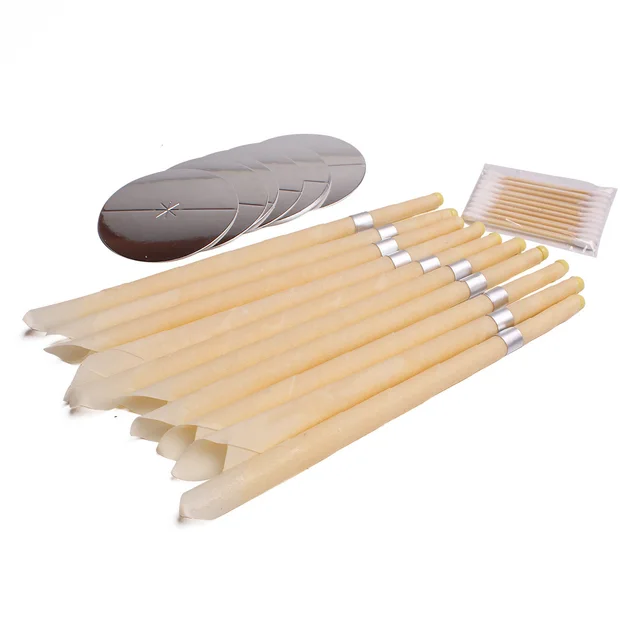 Coning Beewax Natural Ear Candle Ear Healthy Care Ear Treatment Wax Removal Earwax Cleaner 10Pcs - Shop at LoveMi