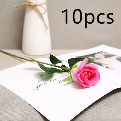 Artificial Red Rose Flowers Living Room Home Decoration Flowers Bouquet Rose Red10Pcs - Shop at LoveMi