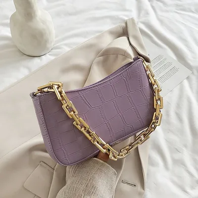 The latest Korean women's bag chain shoulder bag women's lovely handbag Purple - Shop at LoveMi