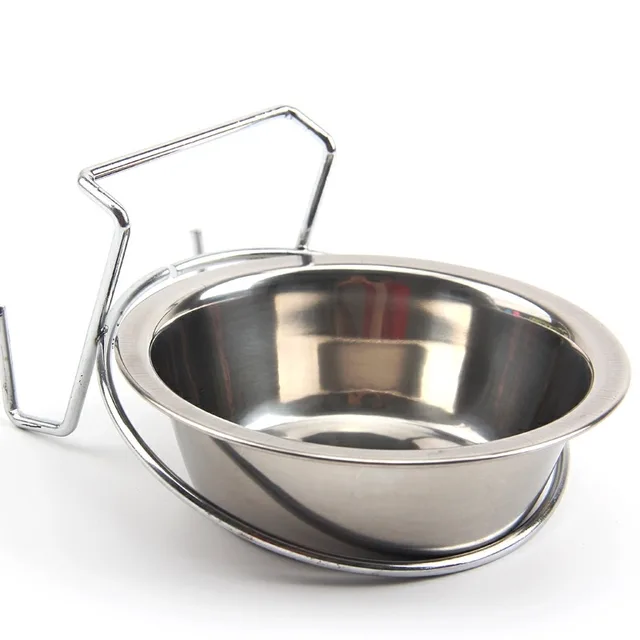 Hanging stainless steel dog food bowl Stainless Steel Color - Shop at LoveMi