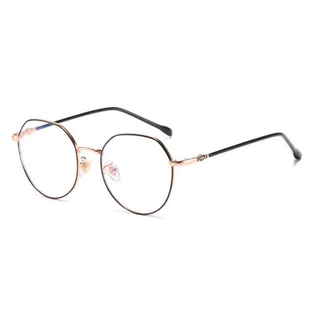Retro metal glasses Golden Black - Shop at LoveMi
