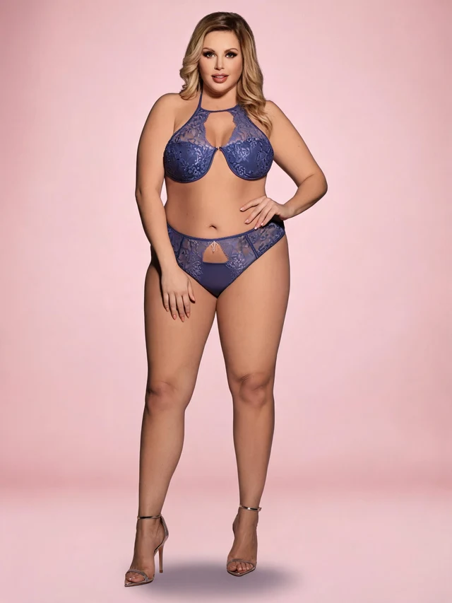 Comeondear Lingerie Lace Bra Set Bra Party Blue - Shop at LoveMi