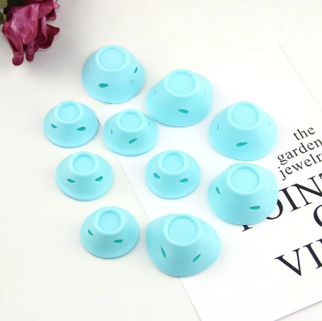 Soft Rubber Magic Hair Care Rollers Silicone Hair Curlers No Heat Hair Styling Tool 5L And 5S Blue - Shop at LoveMi