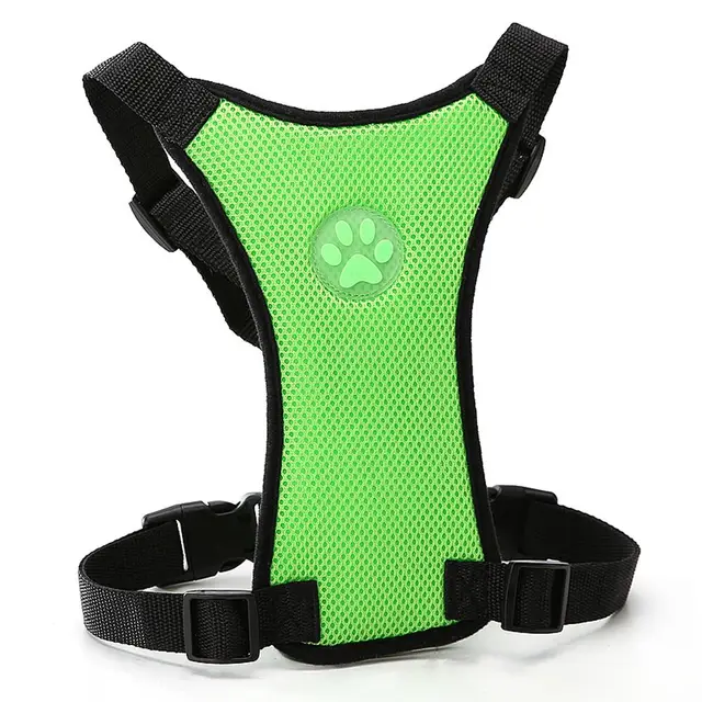 Dog supplies Breathable mesh chest straps Pet car safety chest back Green - Shop at LoveMi