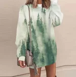 New women's long sleeve sweater - Cyan