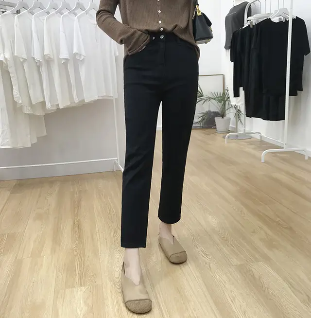 All match straight leg jeans Black - Shop at LoveMi