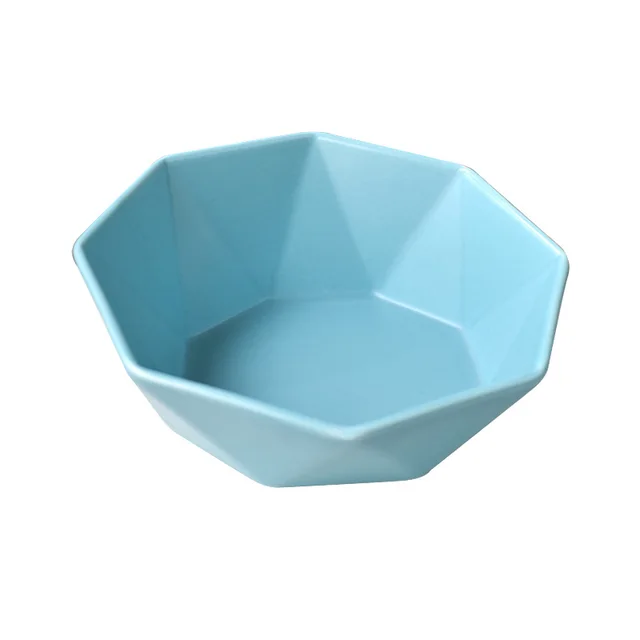 Ceramic high footed cat food bowl Blue Bowl - Shop at LoveMi