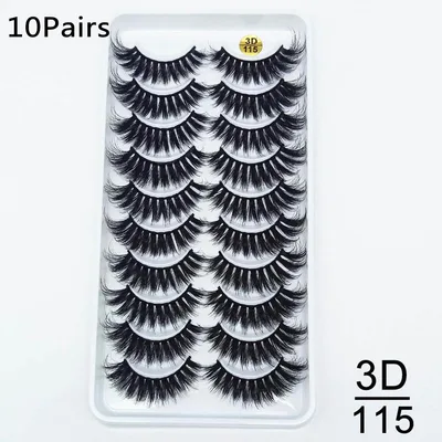 Ten pairs of false eyelashes 3D115 - Shop at LoveMi