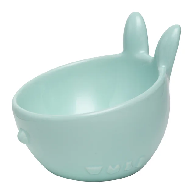 Pet bowl bunny ceramic cat food bowl Green Rabbit - Shop at LoveMi
