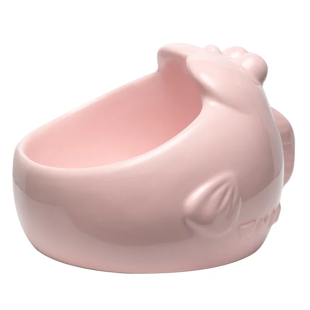 Pet bowl bunny ceramic cat food bowl Pink Fish - Shop at LoveMi