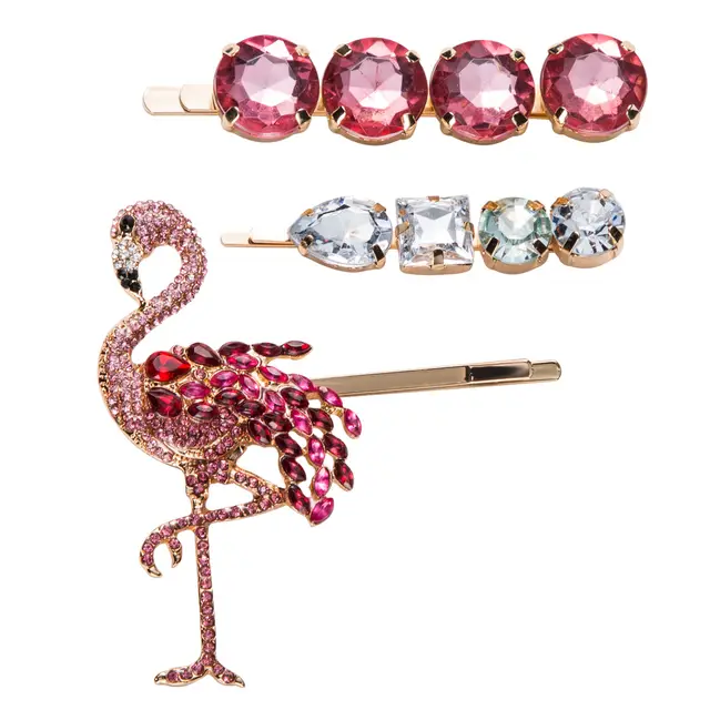 Acrylic hair clip set Flamingo - Shop at LoveMi