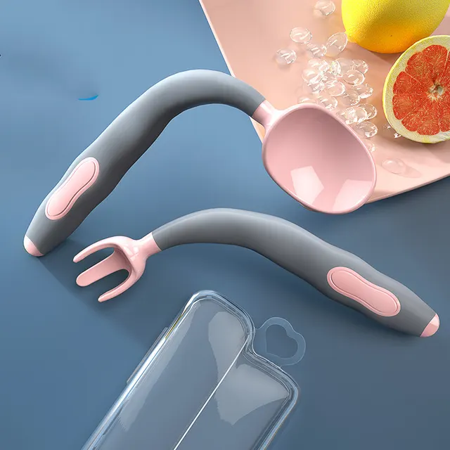 Baby learn to eat training spoon Pink - Shop at LoveMi