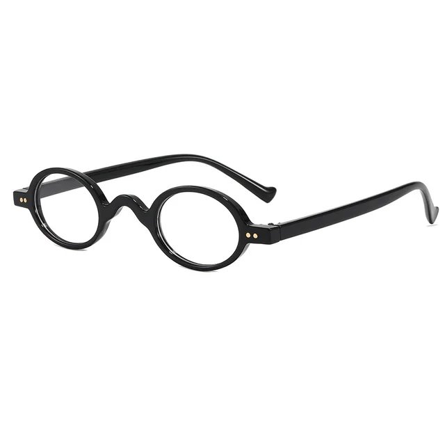 Steampunk retro small frame round frame sunglasses Black Frame White - Shop at LoveMi