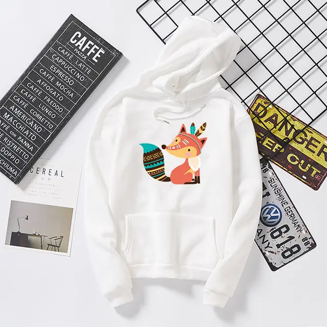 Hooded pullover sweater 02 White - Shop at LoveMi
