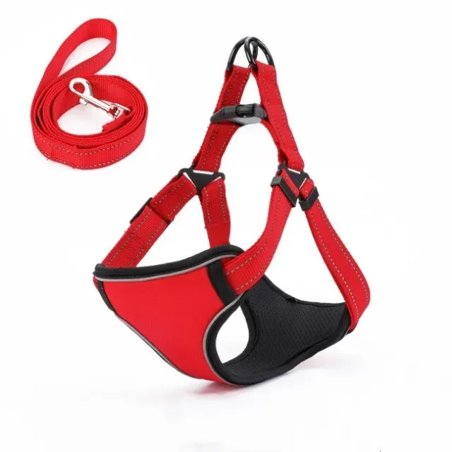Vest style dog walking rope rope Red - Shop at LoveMi