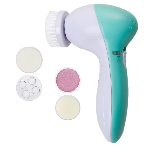 5 in 1 Electric Facial Cleansing Instrument Green - Shop at LoveMi
