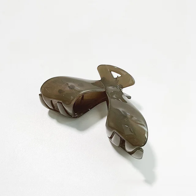 The temperament of large Korean hair clip Grey - Shop at LoveMi