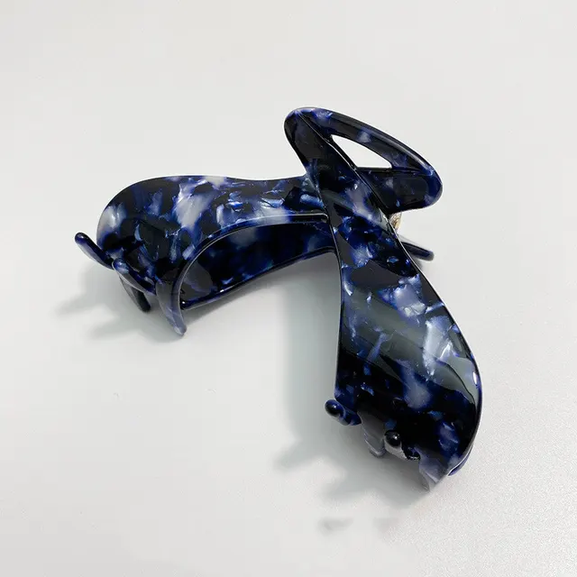 The temperament of large Korean hair clip Peacock Blue - Shop at LoveMi