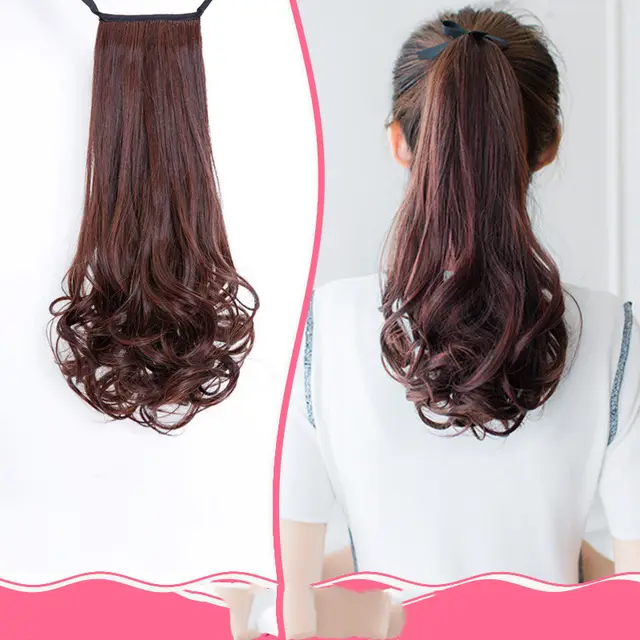 Ladies Wig Ponytail Dark Brown - Shop at LoveMi