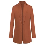 Long Wool Coat Warm Elegant Winter Coat Female Plus Size - Caramel-Xxl