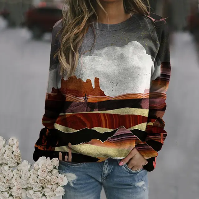 Women's printed t shirt t shirt with T shirt Figure 5 - Shop at LoveMi