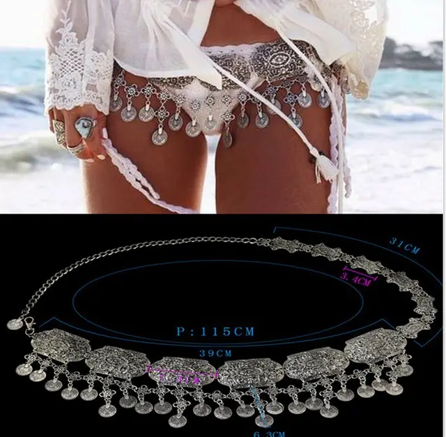 Tassel long waist chain White - Shop at LoveMi