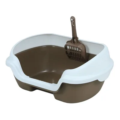 Semi enclosed litter box Coffee - Shop at LoveMi