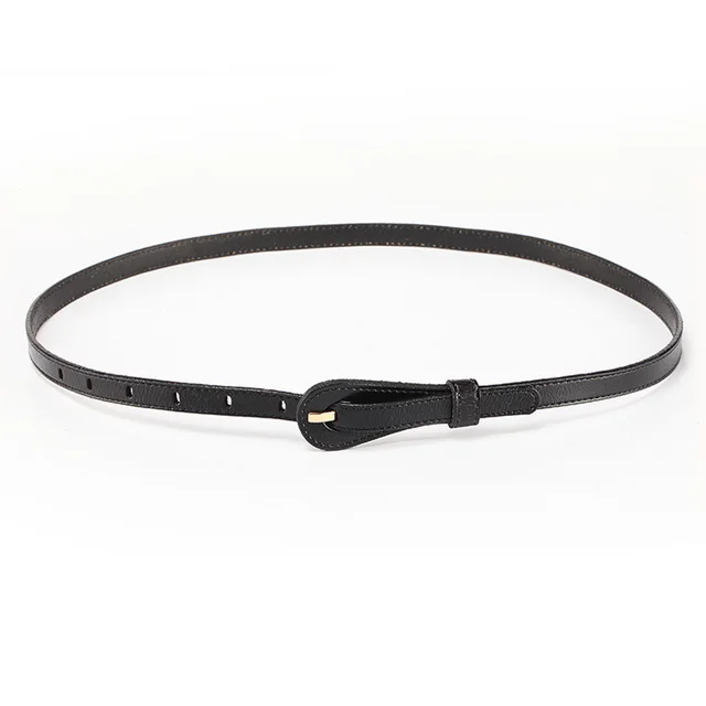 Women's Leather Belt Fine Decorative Skirt Black - Shop at LoveMi