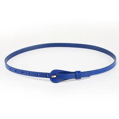 Women's Leather Belt Fine Decorative Skirt Blue - Shop at LoveMi